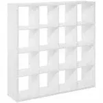 Furinno 16-Cube Cubicle Open Back Decorative Cube Storage Organizer White