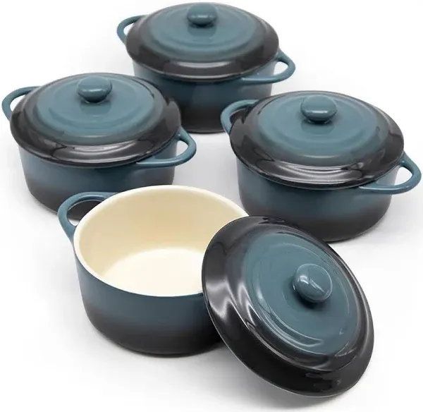 Kook 12 oz Stone Ombre Mini Casserole Dishes (Set of 4)