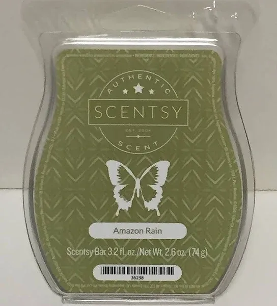 Scentsy Amazon Rain Wickless Candle Tart Warmer Wax Bar 3-Pack