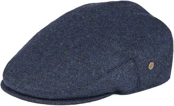 Men&#039;s Herringbone Flat Ivy Newsboy Hat Wool Blend Gatsby Cabbie Cap (Navy, 7 ...