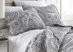 Southshore Fine Living, Inc. Paisley Grace Collection - Premium Quality, All-Season Down Alternative Easy Case, Over-Sized 3-Piece Comforter Set, Full/Queen, Blue