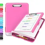 Sooez Clipboard with Storage, High Capacity Nursing Clipboards with Pen Holder, Heavy Duty Plastic Storage Clipboard with Low PR