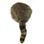 Coonskin Davy Crockett Hat - 100% Real Rabbit Fur Hat - Rabbit Fur Crown - Ra...