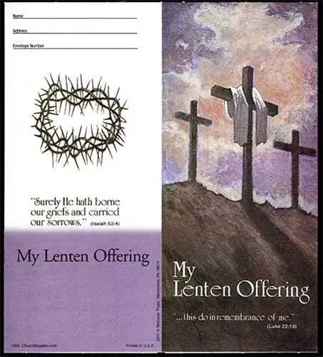 Lent Crosses Coin Semi-dated Quarter Coin Folders for Church Organizations ...