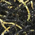 10 lb. Black and Gold Metallic Blend Crinkle Paper