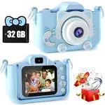 CIMELR Kids Camera Toys for 3 4 5 6 7 8 9 10 11 12 Years Old Boys/Girls, Kids Digital Camera for Toddler with Video, Birthday Festival for Kids, Selfi