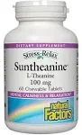 Natural Factors Stress-Relax Suntheanine L-Theanine, 100 mg, Chewable Tablets - 60 count