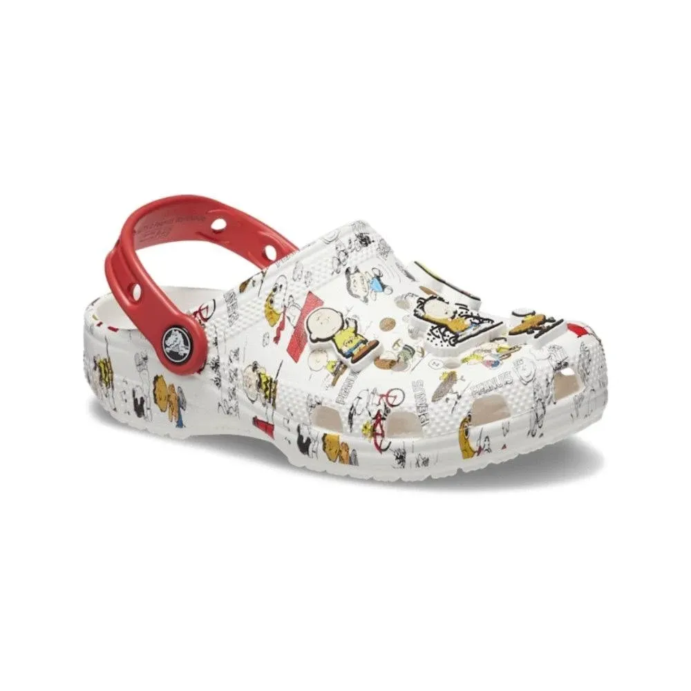 Crocs Kids Peanuts Classic Clog - White