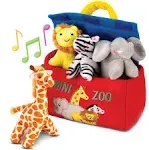 Bundaloo Plush Mini Zoo Playset - Giraffe, Elephant, Lion, Zebra -...