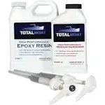 TotalBoat-510822 High Performance Epoxy Kit, Crystal Clear Marine Grade Resin and Hardener for Woodworking, Fiberglass and Wood Boat Building and Repair (Quart, Medium)