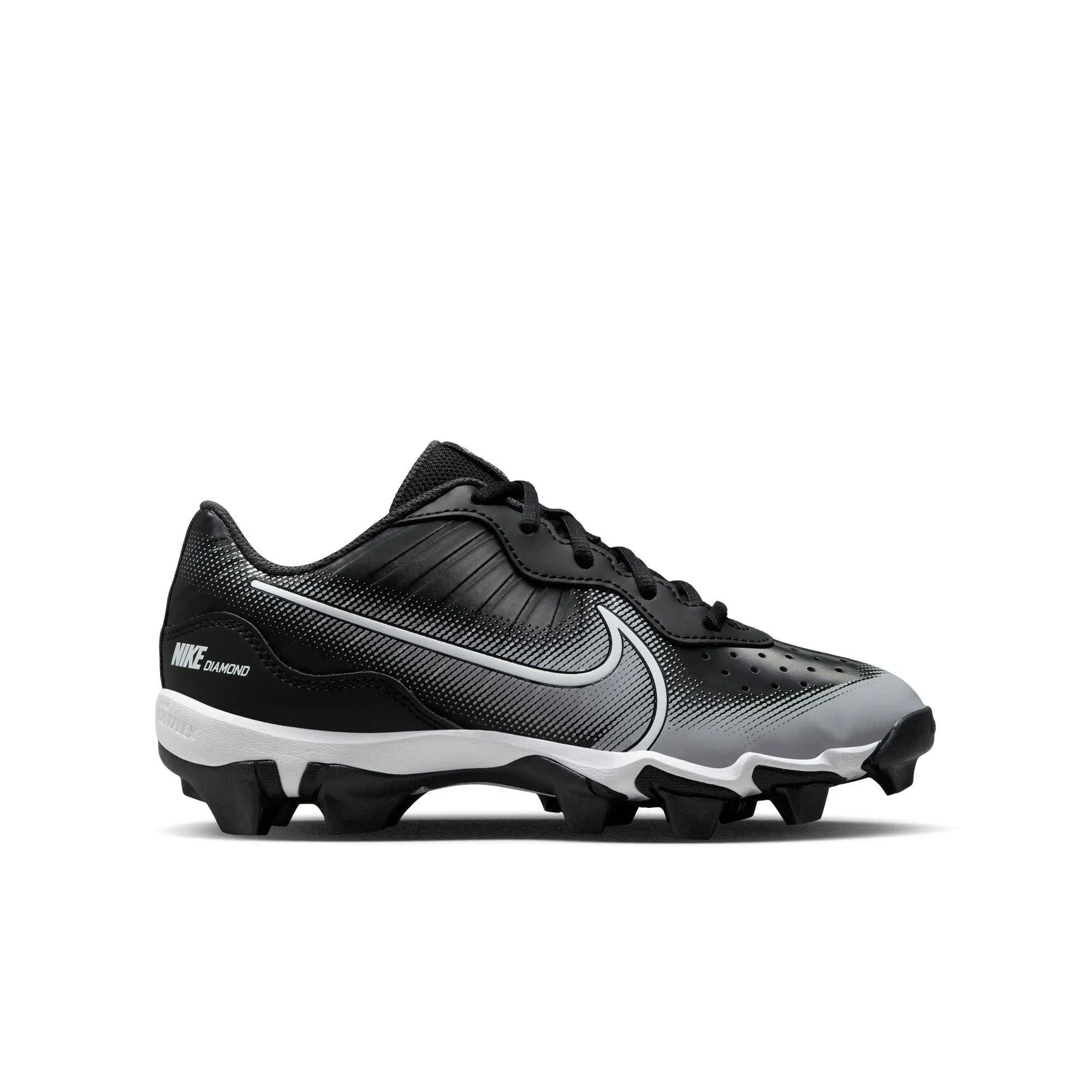 Nike Kids' Alpha Huarache Keystone 4 RM Baseball Cleats, Size 5, Black/White