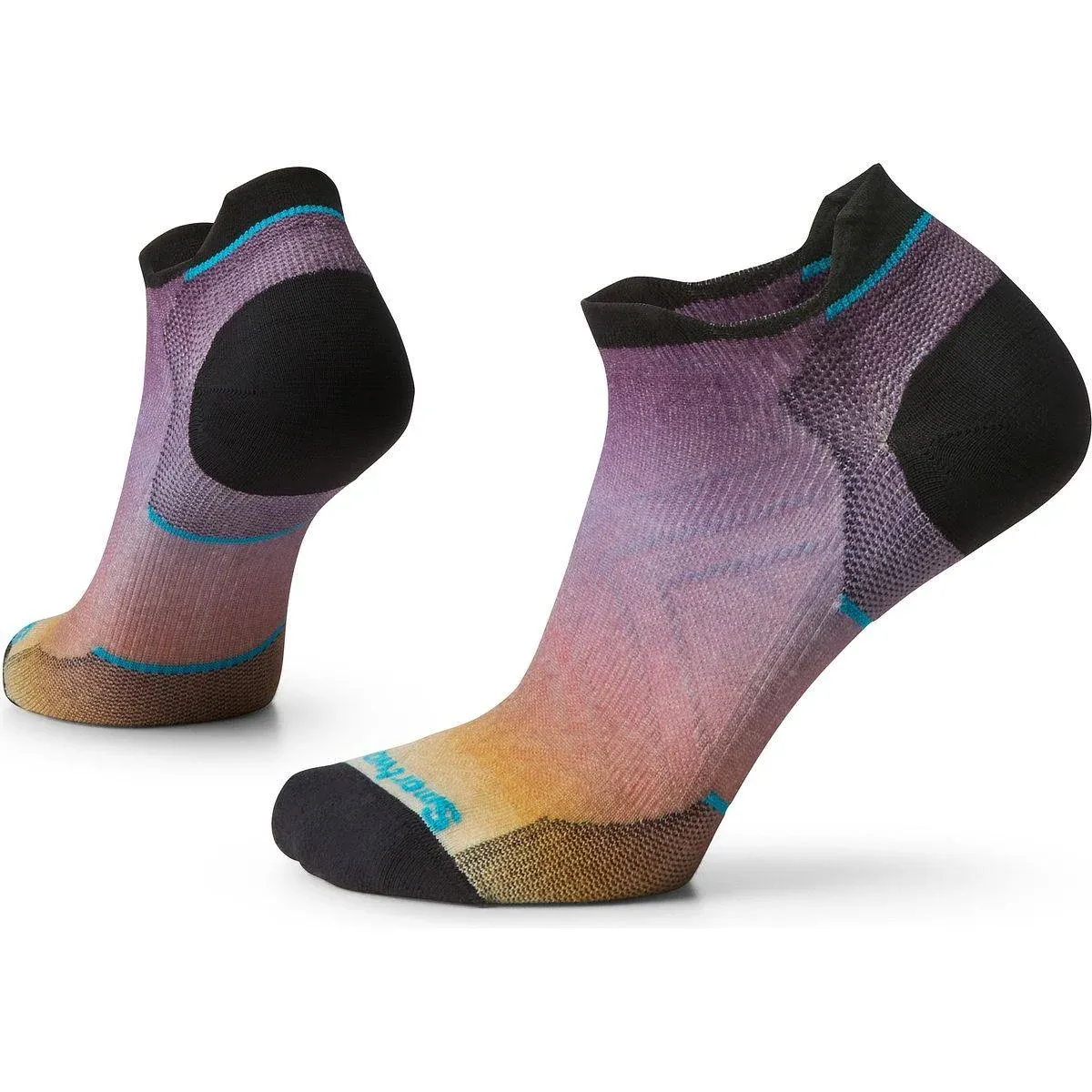 Women's Smartwool Run Zero Cushion Ombre Print Low Ankle Socks