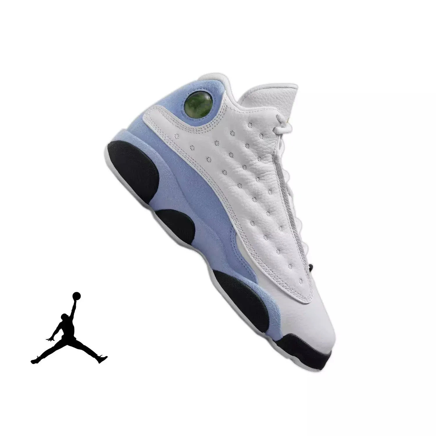 Air Jordan 13 Retro (GS) (White/Yellow Ochre-Blue Grey-Black) 5.5Y