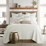 Levtex Home Mills Waffle Quilt Set, Cream, King