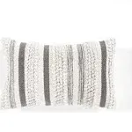 Lush Decor Bria Stripe Decorative Pillow Cover - Gray - 13x20