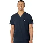 Carhartt Men's Modern Fit 5-Pocket V-Neck Scrub Top, Navy