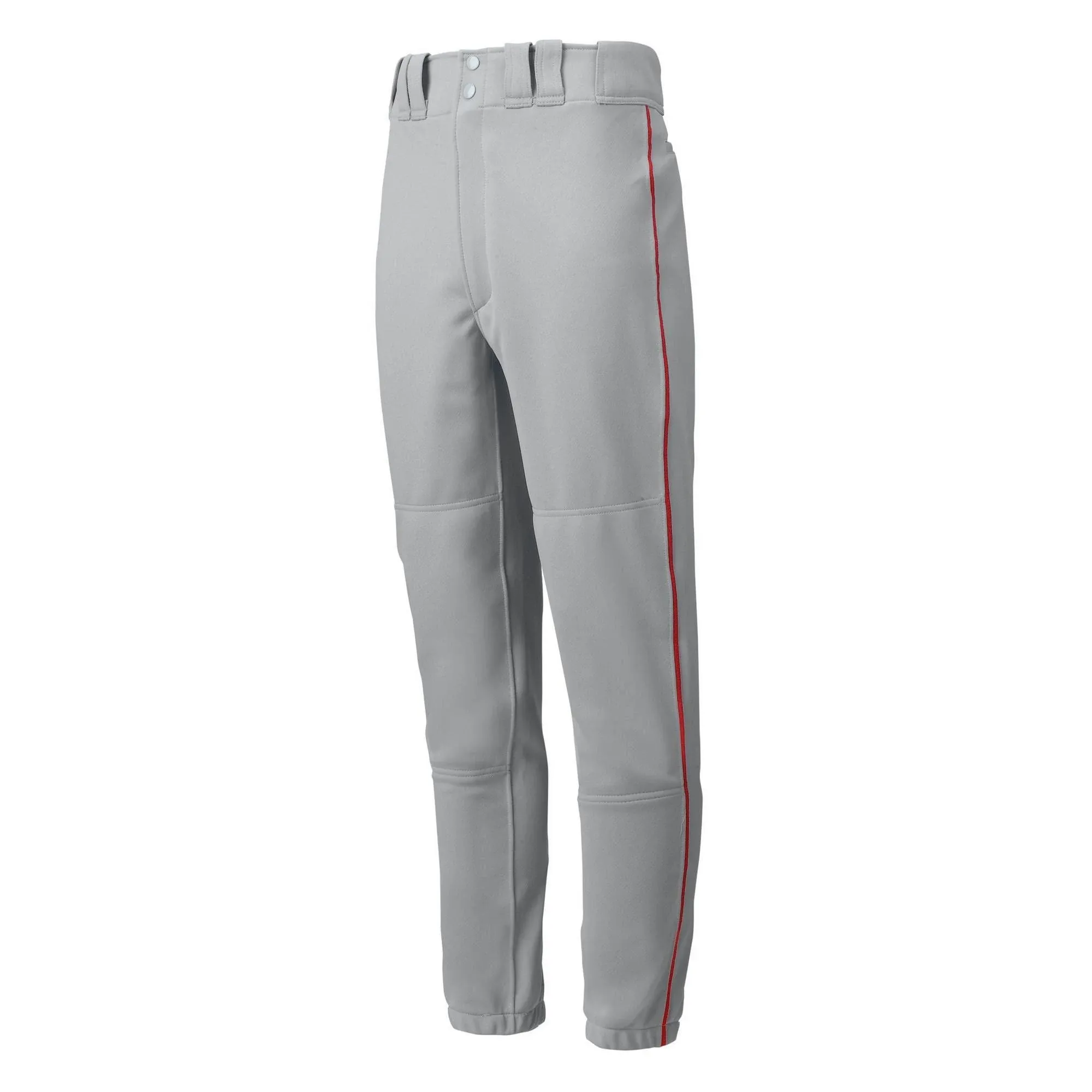 Mizuno Men&#039;s Baseball Pants Gray w/ Red Stripe Size XL - NEW