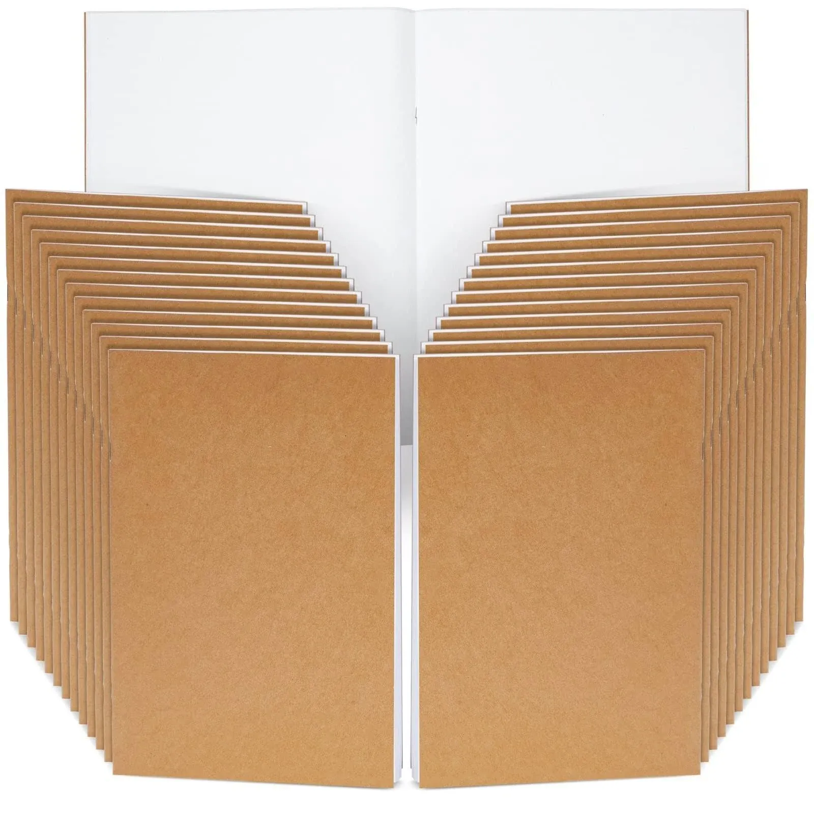 Paper Junkie 24-Pack Kraft Paper Unlined Notebooks