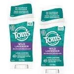 Tom's of Maine Natural Long Lasting Deodorant Stick Lavender 2.25 oz (Pack of 2)