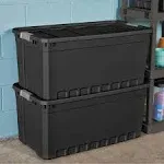 Sterilite 50 Gal Rugged Industrial Stackable Storage Tote with Lid