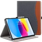 ZtotopCases Case for iPad 10th Generation,10.9 inch 2022 Model, Premium Leather Business Cover with Auto Wake/Sleep Function, Multi-Angle Viewing Sta