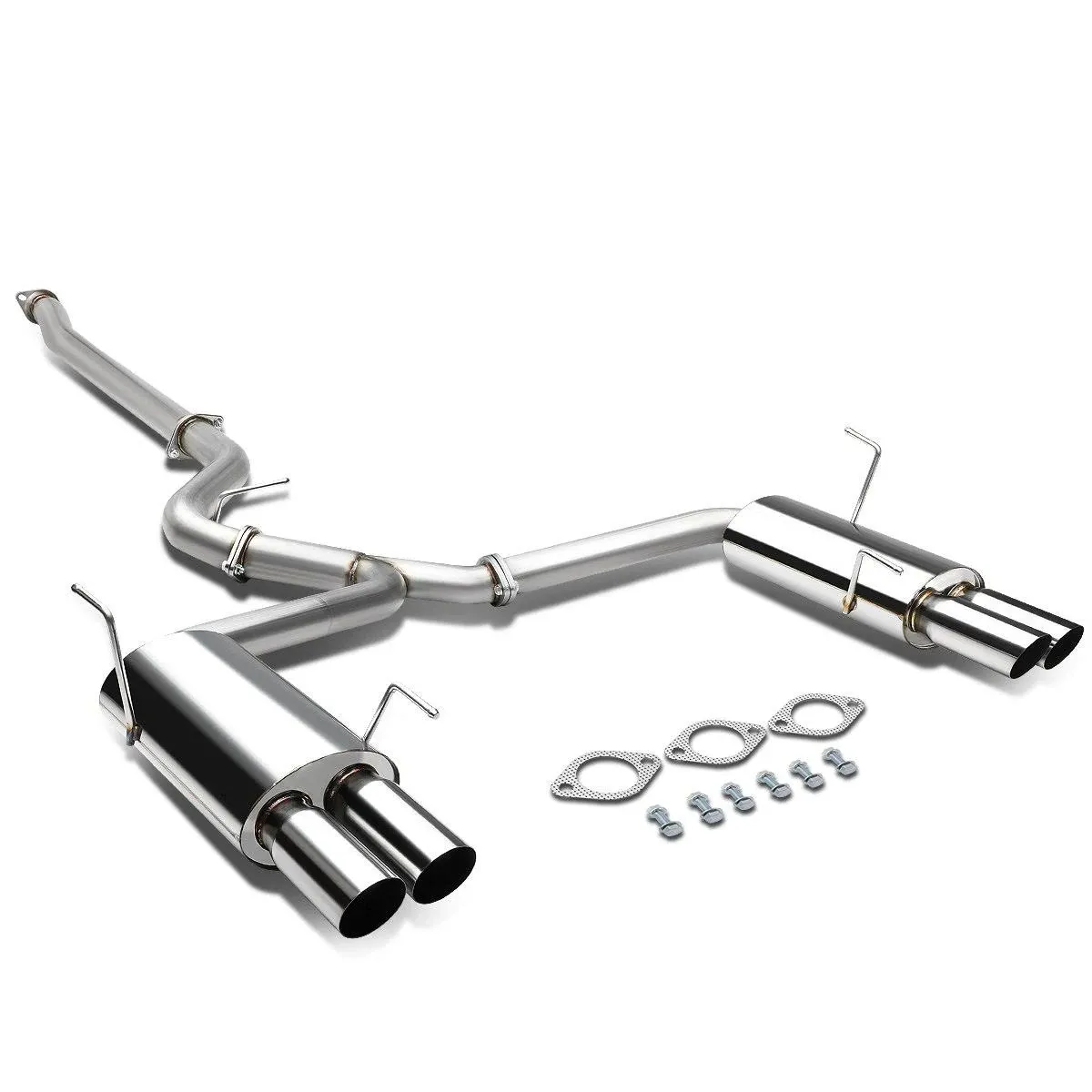 DNA MOTORING CBE-WRX15-S Cat Back Exhaust System [Compatible with 15-17 Subaru WRX & Sti]