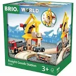 BRIO World - 33280 Freight Goods Station | Versatile Toy Train Set for Kids | Interactive Play | Sustainable Wood Construction | Ideal for Toddlers Aged 3 and Up