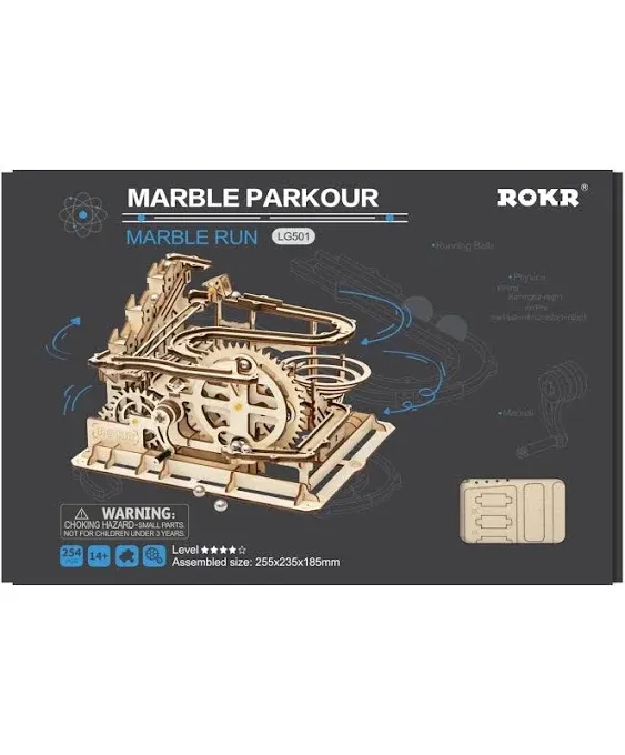 ROKR Marble Night City Marble Run 3D Wooden Puzzle