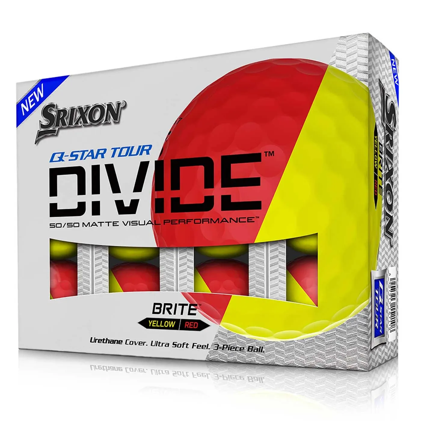 Srixon Q Star Tour Divide Golf Balls - Yellow / Red