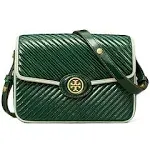 Tory Burch Robinson Patent Quilted Convertible Shoulder Bag