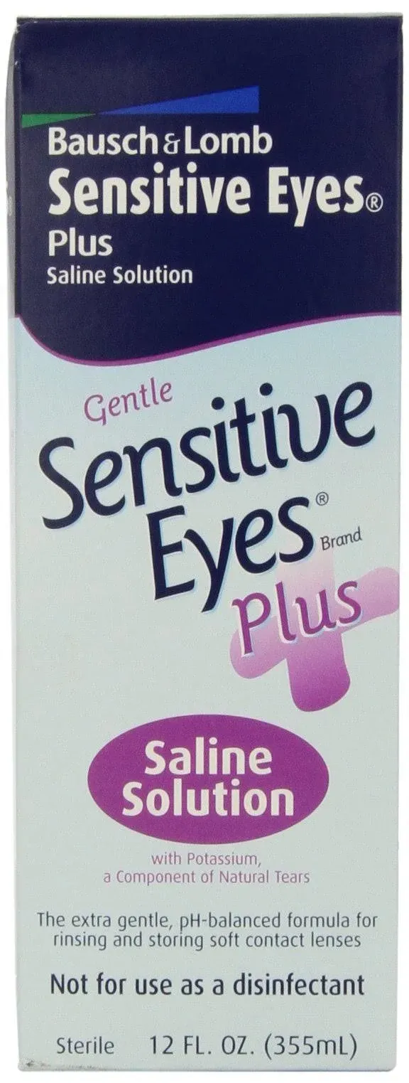 BAUSCH+LOMB SENSITIVE EYES PLUS SALINE 12 OZ