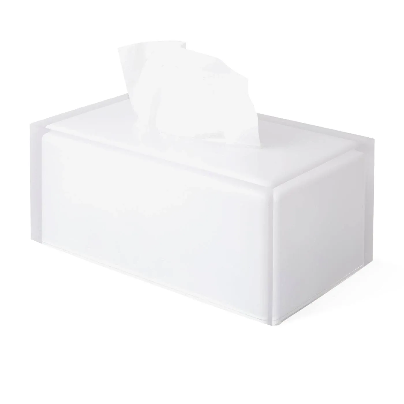 Hollywood Long Tissue Box Cover In White