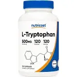 Nutricost L-Tryptophan 500mg, 120 Capsules - with BioPerine, Gluten Free, Non-GMO