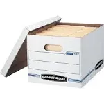 Fellowes STOR/FILE Basic-Duty Storage Boxes Letter/Legal Files 12.5 x 16.25 x 10.5 Kraft/Green 12/Carton