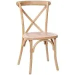 EMMA + OLIVER 2-Pack Driftwood X-Back Chair