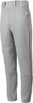 Mizuno Men&#039;s Baseball Pants Gray w/ Red Stripe Size XL - NEW