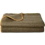 Jmr USA Inc. Jmr Olive Green 62x84 Military Wool Blanket for Emergency ,Camping & Everyday Use