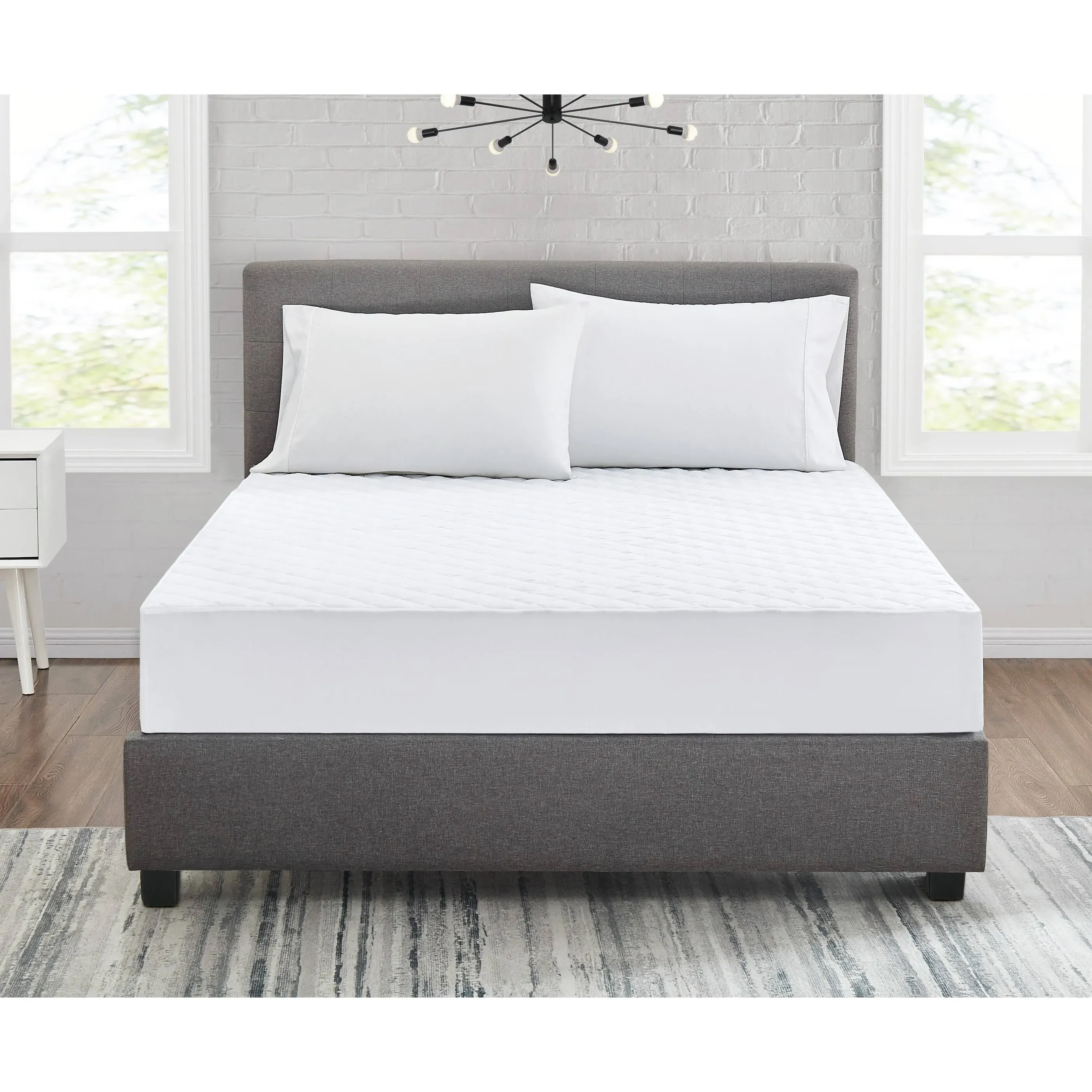 Truly Calm Silver Cool Mattress Pad, White, Twin