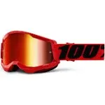 100% Strata 2 Everest Blue Mirror Lens Goggles