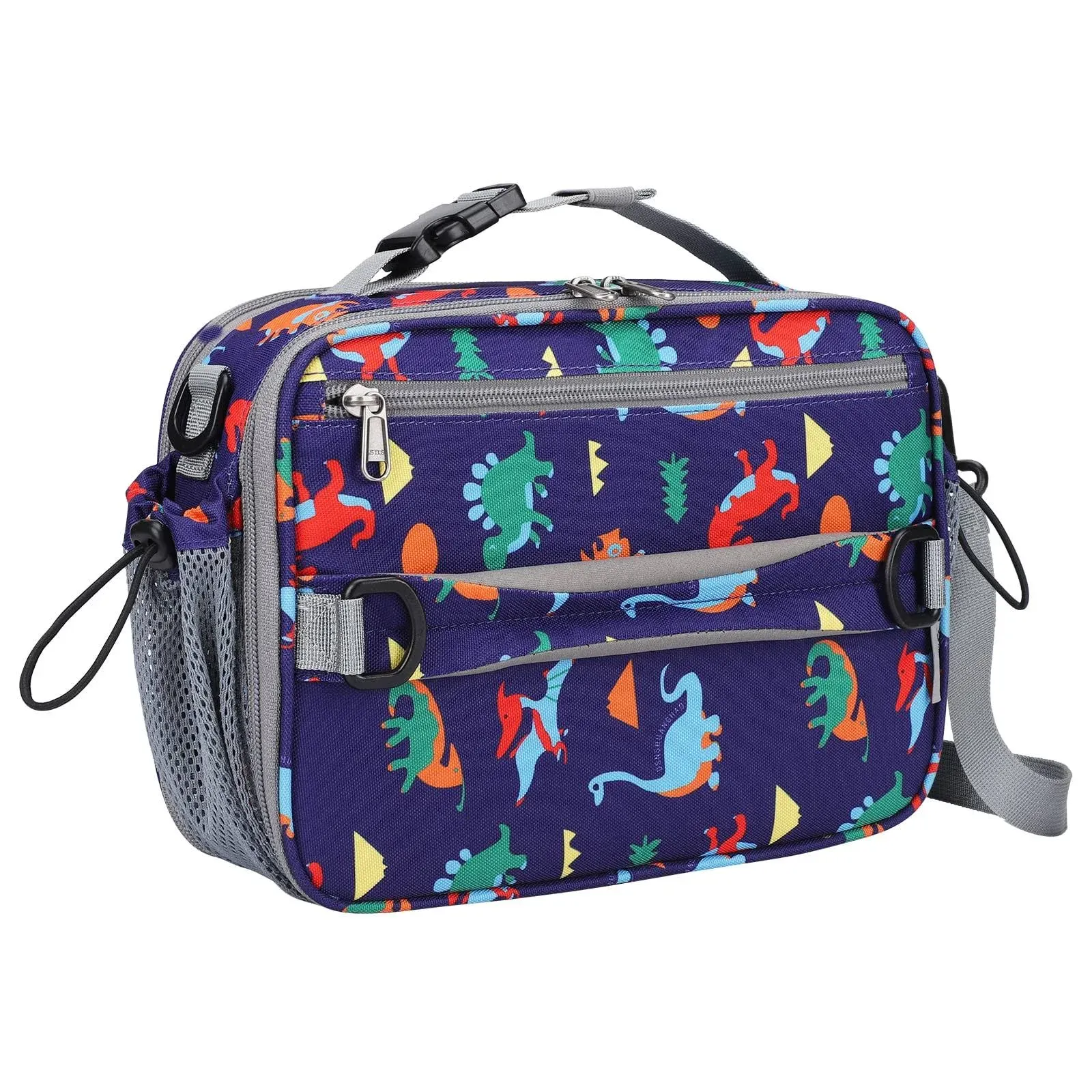 Maelstrom Lunch Box Kids,Expandable Kids Box,Insulated Bag for Kids,Lightweight Reusable Tote Boy/Girl,Suit School/Picnic,9L,Dinosaur