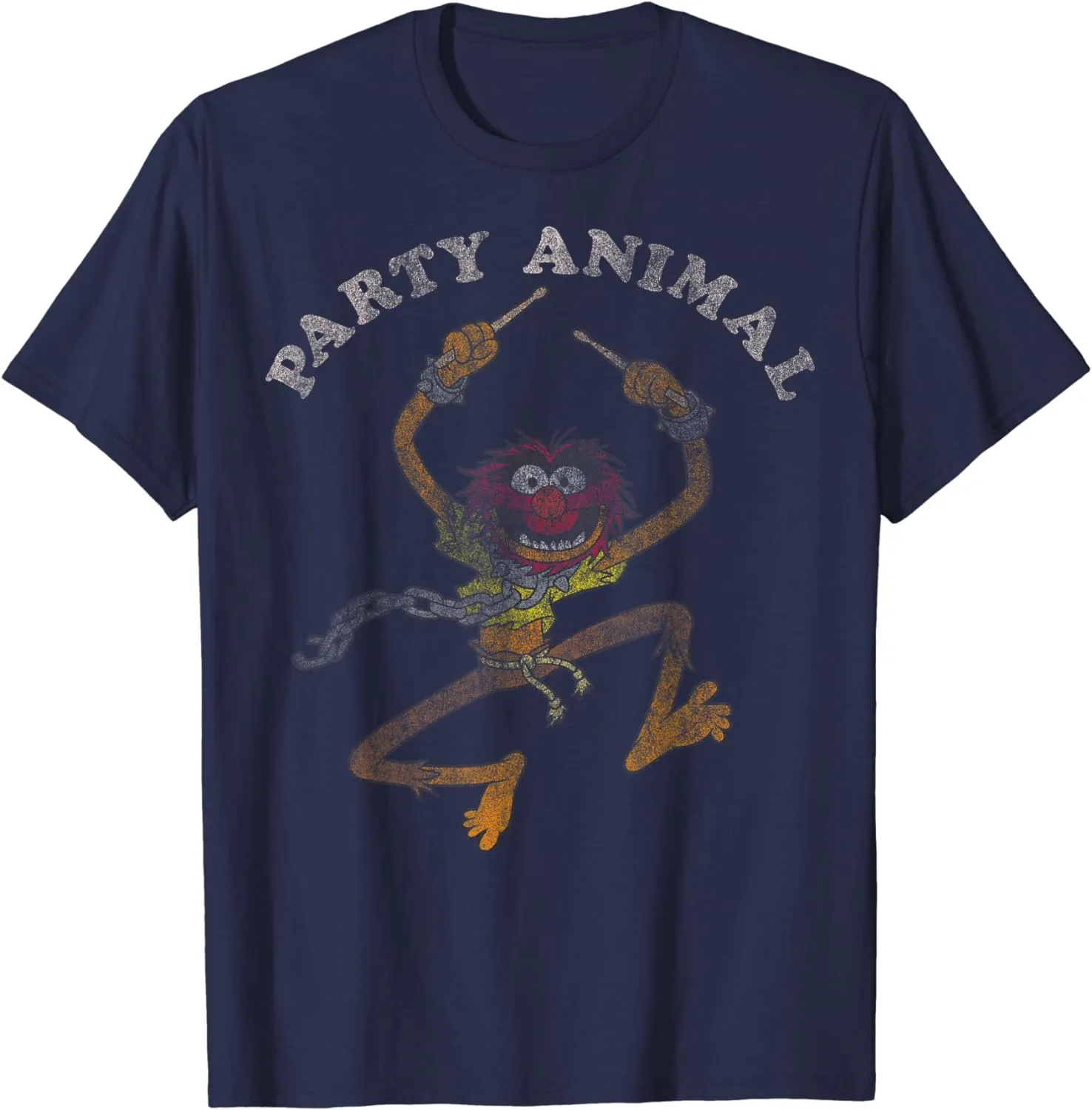 Disney The Muppets Distressed Party Animal Muppet Drummer T-Shirt