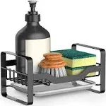 Kitchen Sink  Sponge Holder Soap Brush Dispenser with Removable Drain Tray.