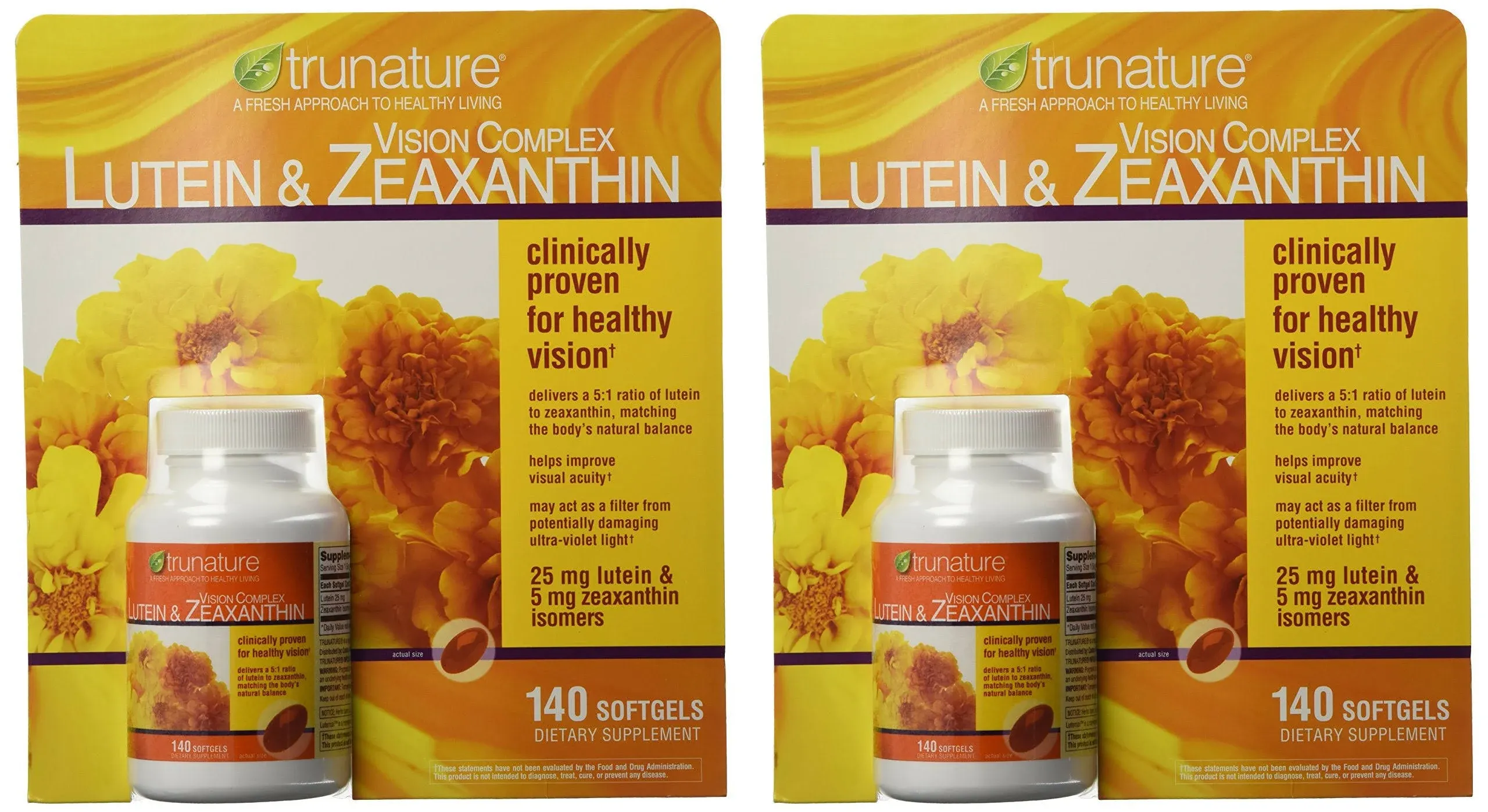 Trunature Vision Complex with Lutein & Zeaxanthin - Great Value Pack of 2 (Total ...