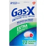 Gas X Extra Strength Chewable Tablet Medicine For Fast Gas Relief Cherry 72 Ct