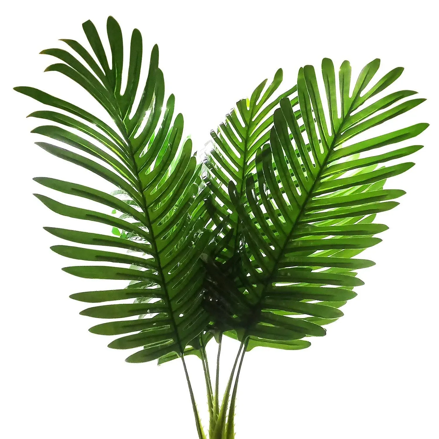 5 Pack Palm Artificial Plants Leaves Decorations Faux Large Tropical Palm Lea