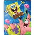 Nickelodeon SpongeBob Throw Blanket, 40x50, Silk Touch, Multicolor, POLYESTER, 1 Each, Size: 40 x 50