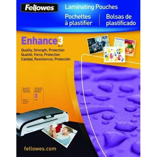 Fellowes 52454 Laminating Pouches 100pk Clear