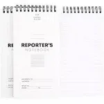 12 Pack Reporters Notebook, Spiral Note Pad for Journalist, 70 Sheets, 4x8 In