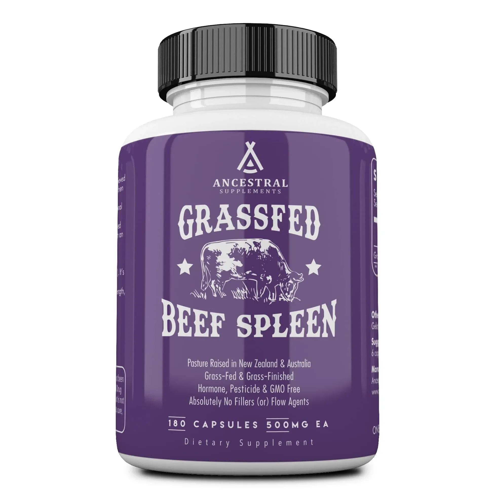 Ancestral Supplements Grass Fed Beef Spleen Desiccated Immune, Allergy, Iron 5