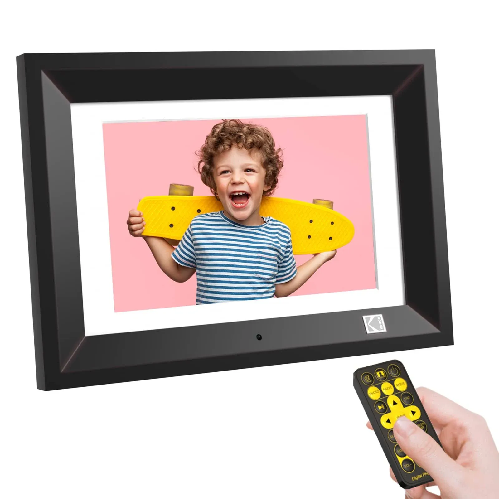 Kodak RDPF-1020V 10.1 Inch Wood Digital Picture Frame with Remote Control,